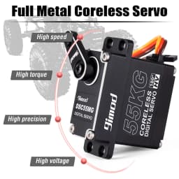 9imod 55kg Waterproof Servo IP67 180/270 Magnetic Sensor High Torque Coreless Digital Servo Full Metal Gear for 1/8 1/10 RC Cars
