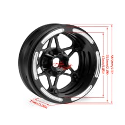 4Pcs 1.9 Inch Carbon Fiber Wheels Rim for 1/10 RC Car Crawler Capra SCX10 RR10 TF2 Element Enduro Gmade R1 Cheater Rigs 1.9S DIY