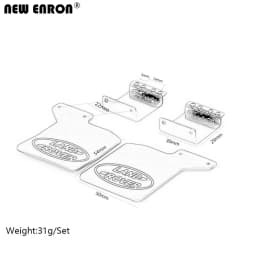 NEW ENRON Rubber Quarters Front & Rear Fender Mud Flaps Aluminum Bracket Set for RC Crawler Car 1/10 Traxxas TRX4 Tamiya D110