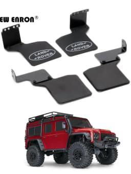 NEW ENRON Rubber Quarters Front & Rear Fender Mud Flaps Aluminum Bracket Set for RC Crawler Car 1/10 Traxxas TRX4 Tamiya D110