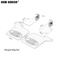 NEW ENRON Rubber Quarters Front & Rear Fender Mud Flaps Aluminum Bracket Set for RC Crawler Car 1/10 Traxxas TRX4 Tamiya D110