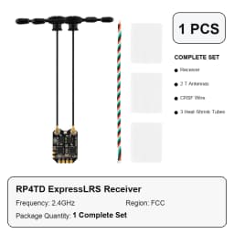5PCS RadioMaster RP4TD FCC 2.4GHz ExpressLRS True Diversity Receiver Dual Antenna CRSF For FPV Racing Drone Parts Bulk Price