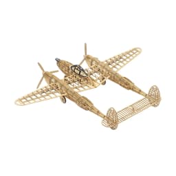 P-38 Lightning Balsa Wood Plane Model Kit 450mm Laser Cut Wooden Aircraft Static DIY Gift Display