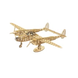 P-38 Lightning Balsa Wood Plane Model Kit 450mm Laser Cut Wooden Aircraft Static DIY Gift Display