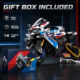 1:8 Motorcycle Building Blocks Model Set 715PCS+ Motorcycle Assembly Educational Toy Adults Collection Christmas Children's Gift