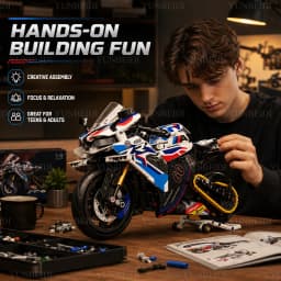 1:8 Motorcycle Building Blocks Model Set 715PCS+ Motorcycle Assembly Educational Toy Adults Collection Christmas Children's Gift