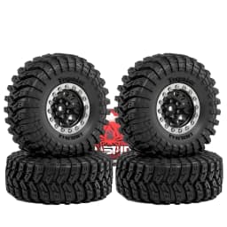 1.3 Beadlock Wheels and Tires OD 2.75'' Hex 7mm (4PCS) for 1/18 1/24 TRX4M SCX24 AX24 FCX18 FCX24 RC Crawler Car