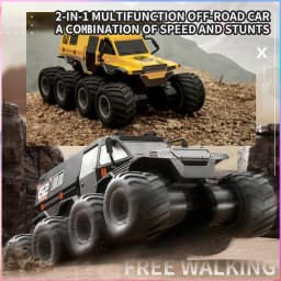 JJRC Q137 8WD RC Car 2.4G Amphibious 8 Wheel Remote Control Truck Climbing Off Road Waterproof Armored Vehicles Children's Toys