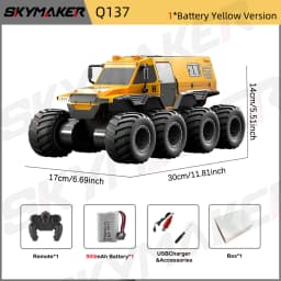 JJRC Q137 8WD RC Car 2.4G Amphibious 8 Wheel Remote Control Truck Climbing Off Road Waterproof Armored Vehicles Children's Toys