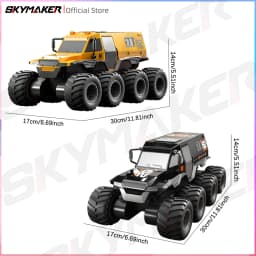 JJRC Q137 8WD RC Car 2.4G Amphibious 8 Wheel Remote Control Truck Climbing Off Road Waterproof Armored Vehicles Children's Toys