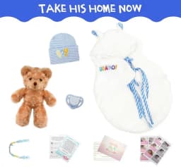 BRASTOY Solid Silicone Reborn Baby Doll 40cm Coconut Boy Realistic and Soft to Touch Can Be Plated, Shipped from Brazil