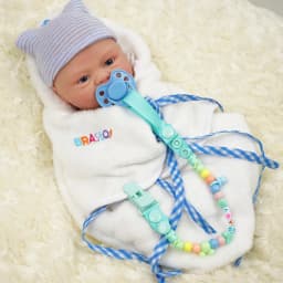 BRASTOY Solid Silicone Reborn Baby Doll 40cm Coconut Boy Realistic and Soft to Touch Can Be Plated, Shipped from Brazil