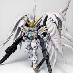 Mgsd Wing Zero Ew Snow White Version Angel Feather Drop Mech Assembly Model Kit Action Figure Decoration Doll Boy Toy Gift