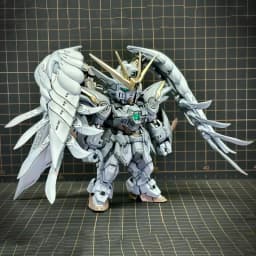 Mgsd Wing Zero Ew Snow White Version Angel Feather Drop Mech Assembly Model Kit Action Figure Decoration Doll Boy Toy Gift