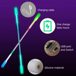 One Set Flashing Panda Double-Sided Multicolor Flashing LED Contact Staff
