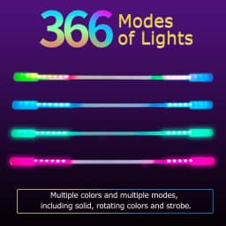 One Set Flashing Panda Double-Sided Multicolor Flashing LED Contact Staff