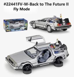 WELLY Diecast 1:24 Scale Model Car Toy Delorean For Movie Back to The Future Part 1/2/3 DMC-12 Metal Alloy Toy Car For Kids Gift