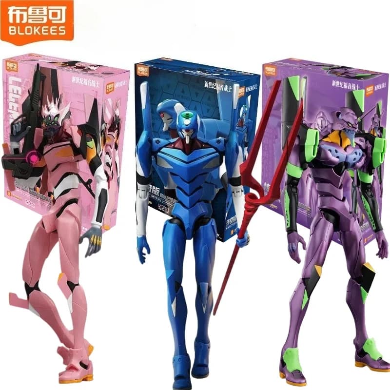 BLOKEES Original EVANGELION TYPE-00 TV 02 01 08 EVA00 NEON GENESIS EVANGELION Asuka Shinji Assembled Action Figure Anime Toys