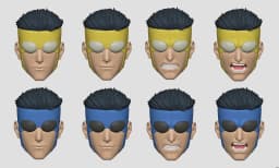 Mess Toys Invincible Anime Action Figure Mark Grayson Classic First Suit & Blue-Black New Suit Figurine Model Statue Gift Toys