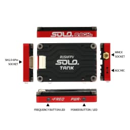 RUSH Solo Tank 5.8G VTX Video Transmitter CNC Shell 1.6W High Power Built-in Microphone Heat Dissipation Structure For RC FPV
