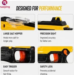 NUOYING New Fly Mosquito Gun 3.0 Salt Shooting Toy Gun Perfect Children's Day Gift for Adults Kids