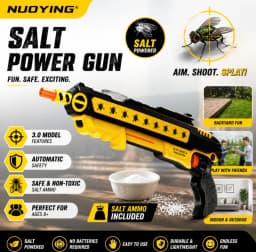 NUOYING New Fly Mosquito Gun 3.0 Salt Shooting Toy Gun Perfect Children's Day Gift for Adults Kids