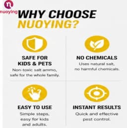 NUOYING New Fly Mosquito Gun 3.0 Salt Shooting Toy Gun Perfect Children's Day Gift for Adults Kids