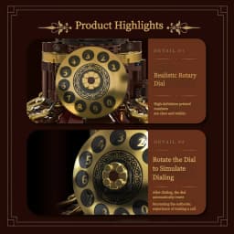 Technical MOC Retro Rotary Dial Telephone Rotating Carousel Building Blocks Vintage Classic Decoration Bricks MOC Toy Adult Gift