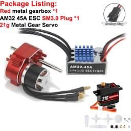 Full Metal Gearbox 2322 2600KV Brushless Motor AM32 45A ESC 21g Servo/2CH Receiver for RC Car Crawler MN82 MN78 MN168 MN99 MN98
