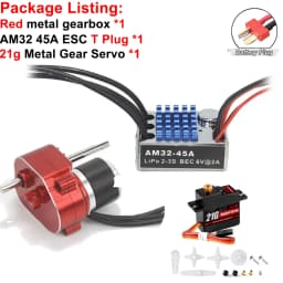 Full Metal Gearbox 2322 2600KV Brushless Motor AM32 45A ESC 21g Servo/2CH Receiver for RC Car Crawler MN82 MN78 MN168 MN99 MN98