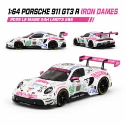 Trends Hobby 1/64 Porsche 911 GT3 R IRON DAMES #85 LMGT3 Racing Miniature Model Toy Car Free Wheels Diecast Collection Gift