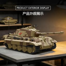 TK8004 Military Building Blocks King Tiger Heavy Tank Panzer VI Ausf.B Model Armored Vehicle Toy for Adults 2143PCS