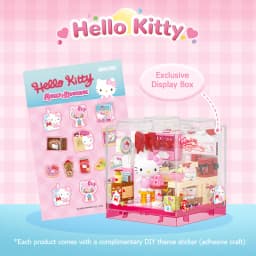 AREA-X Sanrio Series Kuromi Hellokitty Cinnamoroll Building Blocks MOC Creative House Ornament Model Bricks Toys For Adult Gifts