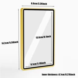 Reflective Surface Tech Border Aluminum Alloy Graded Card Protect Cases, Metal Frame For PSA CGC BGS Trading Card Slabs Holder