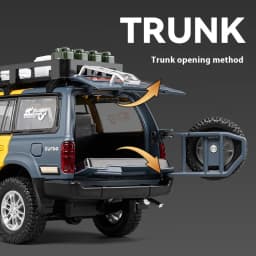 1:24 Scale LC80 Off-road Vehicle Alloy Car Model Diecast Toy Ornament Gift Souvenir Collectible