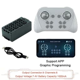 1000mAh 8 Way Remote Programmable APP Control Kit Rechargeable Battery Box Power Functions Motor Building Blocks Set Car Modify
