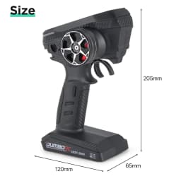 DUMBORC DDF-350 10CH RC Remote Controller 2.4G Digital Radio Transmitter Gyro Receiver for Drift Car Tank Boat Robot Toy Wltoy