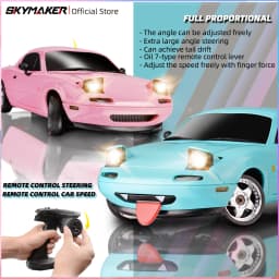 LDRC 1/18 RC Drift Car LD1804 Mazda MX5 2.4GHz with ESP Gyro LED Lights Full Scale Skymaker RC Toy Racing Cars For Kids Toy Gift