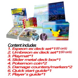 Original Traditional Chinese Pokemon Cards Trading PTCG 30th CELEBRATION Premium Deck Set Espeon Umbreon Anniversary Advanced