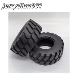 RC 1 Pair LESU Diameter 45MM Height Wheel Rubber Tyres 110Mm for Remote Control 1/15 Hydraulic Loader RC Car Accessories