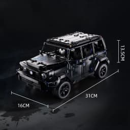 1:14 Technical Configurable Black Off-Road SUV Building Block MOC Construction Bricks Vehicle Toy Gift for Adults and Kids