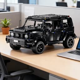 1:14 Technical Configurable Black Off-Road SUV Building Block MOC Construction Bricks Vehicle Toy Gift for Adults and Kids