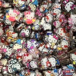 2cm cartoon anime cat and dog acrylic patch transparent handmade DIY keychain pendant PP clip accessory material wholesale