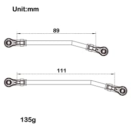 MEUS Racing Stainless Steel Links Set for 1/10 Axial Capra 1.9 UTB RC Crawlers