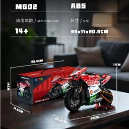 Adult Classic 1:8 Motorbike High-Tech Model Building Blocks Set Unique Motorcycle Bricks Toy Gift for Vehicle Enthusiasts