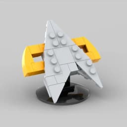37PCS MOC Famous Games Voyager Series ComBadge and stand Building Model DIY Creative Technology Bricks Toys Kids Festival Gifts