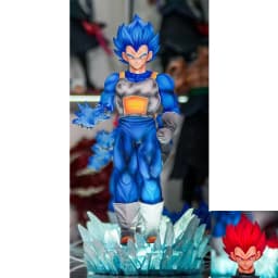 JT Statue Dragon Ball Z Majin Vegeta Figure Vegeta Blue JT Goku Led Base Super Saiyan Action Figures Collection Model Toys Gift