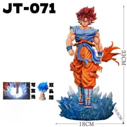 JT Statue Dragon Ball Z Majin Vegeta Figure Vegeta Blue JT Goku Led Base Super Saiyan Action Figures Collection Model Toys Gift