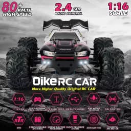 Oike 4WD 1:16 80KM/H Super Brushless 50KM/H Brushed RC Car 4x4 Off Road Remote Control High Speed Drift Racing Truck Buggy Toy