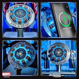 In Stock Killerbody Licensed Iron Man Chest Arc Reactor Wireless Magnetic Charger Alloy Base Desktop Charging Station For Phones